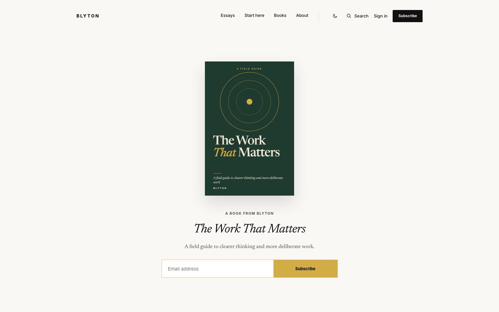 Blyton theme — author homepage with a featured book